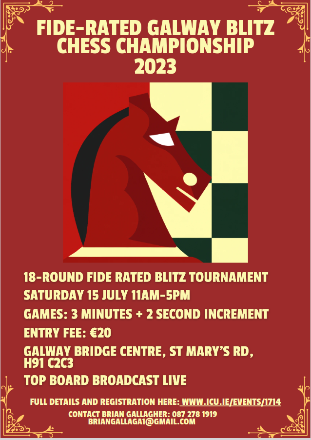 FIDE-rated Galway Blitz Championship 2023 » Galway Chess Club